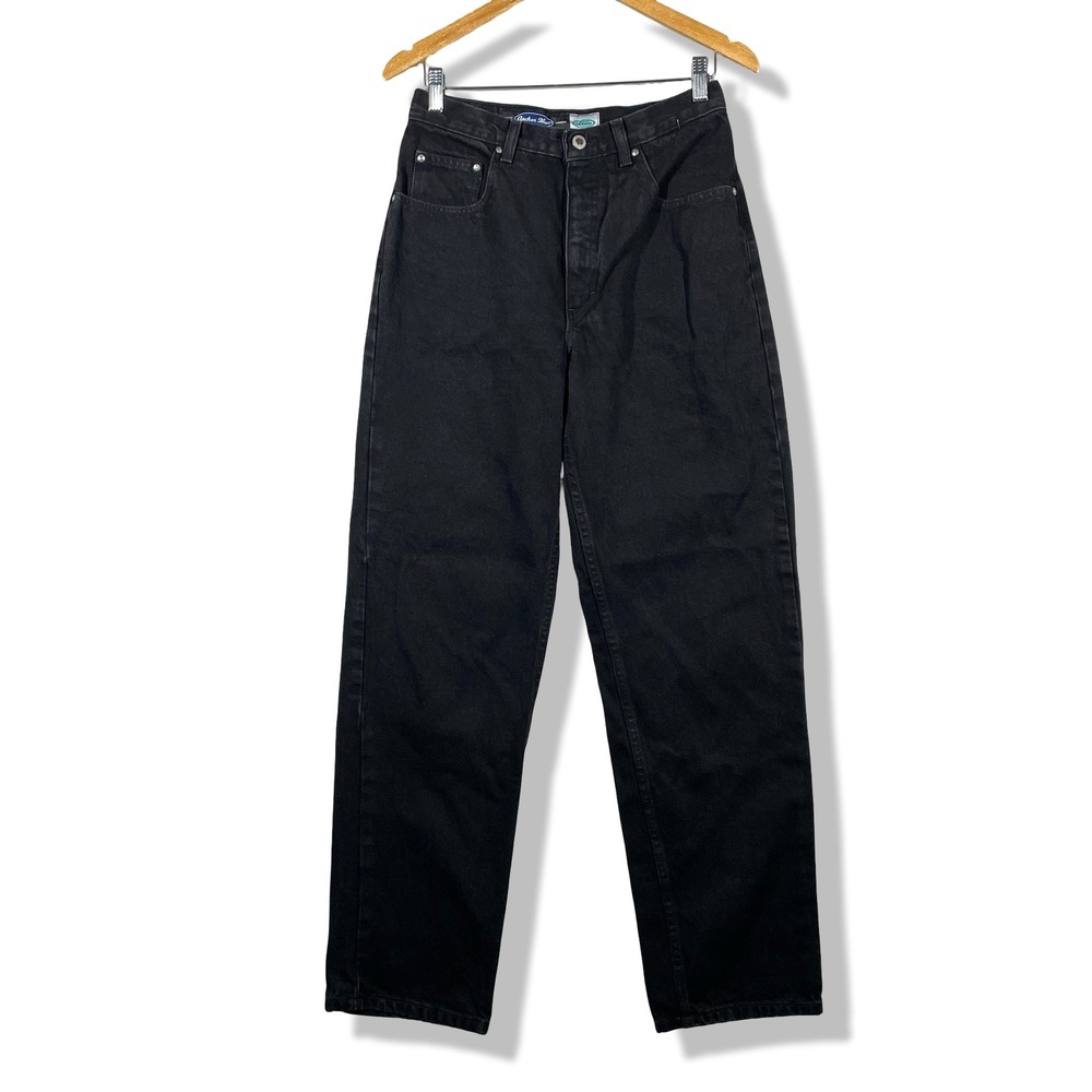 Anchor Blue Loose Jeans Womens 11/12M Black 90s Grunge Indie Skate Streetwear